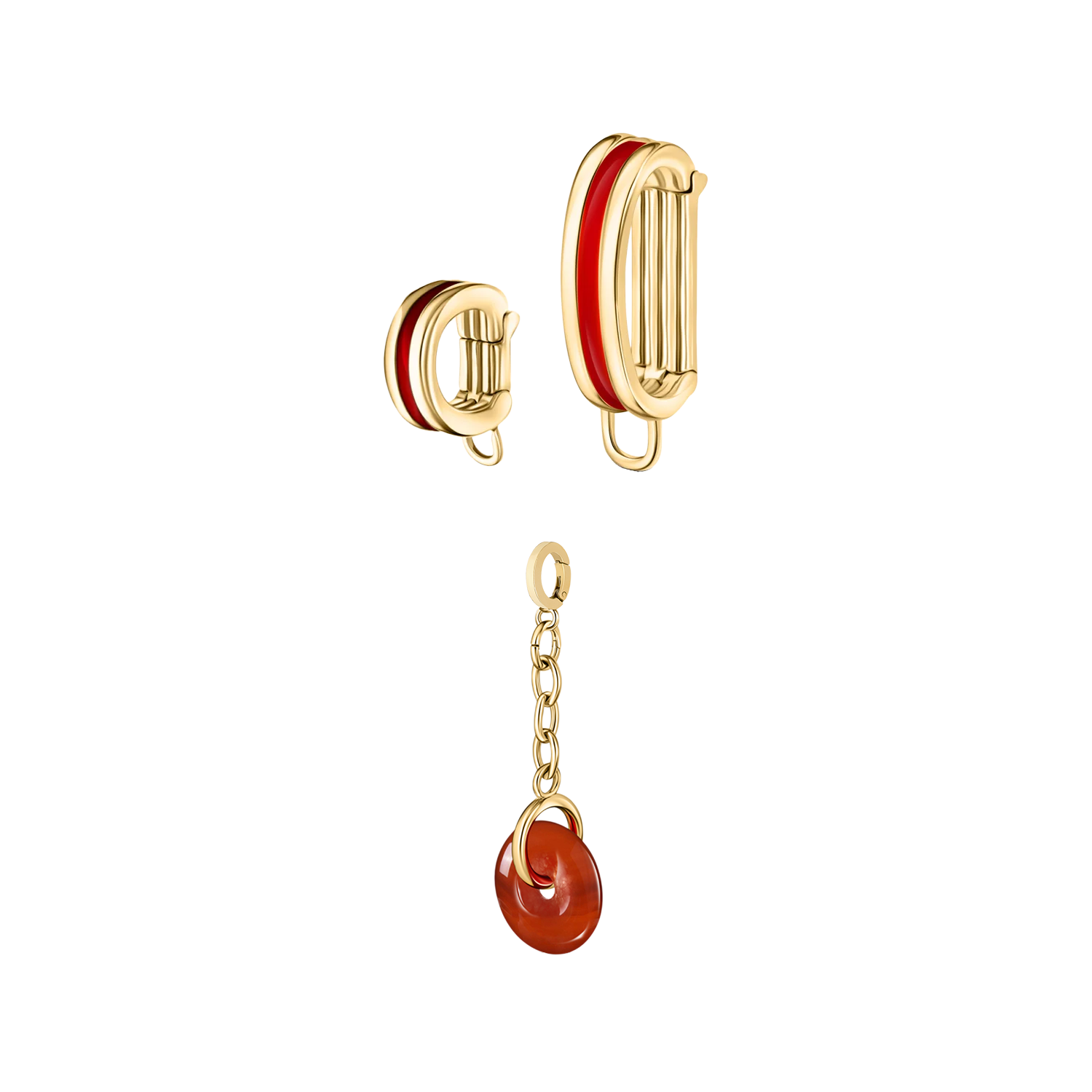 Cherry Sunrise Starter Set with bright gold and red accents designed for bold summer vacation looks.