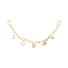 Gold coastal chain charm-featherlight, ocean-ready accessory that drapes your swimwear in understated luxe.